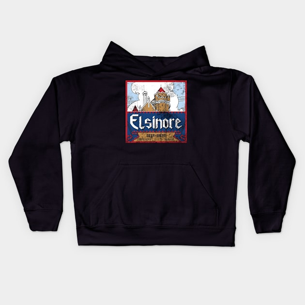 Old Elsinore Beer 1983 Kids Hoodie by BotsArt